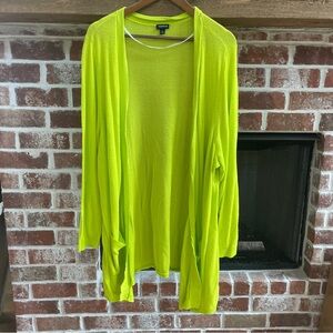 Torrid Bright Lime Open Cardigan Sz 5